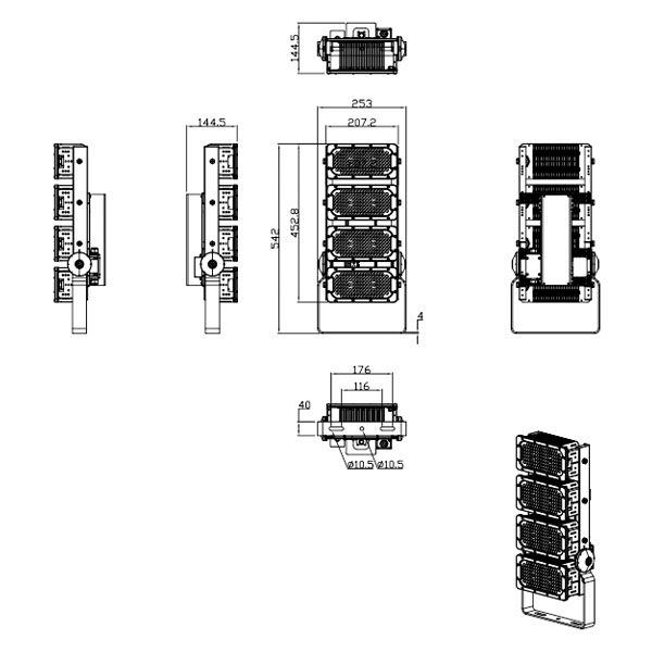 High Quality Sports Project Engineering Stadiums Outdoor LED Flood Light - LX-FL04